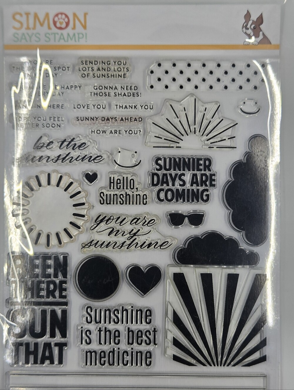 Simon Says Stamp "Hello Sunshine" Clear Stamp Set sss202089